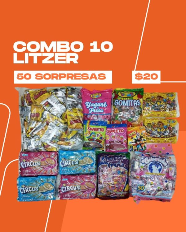 COMBO 10 LITZER  50 sorpresas