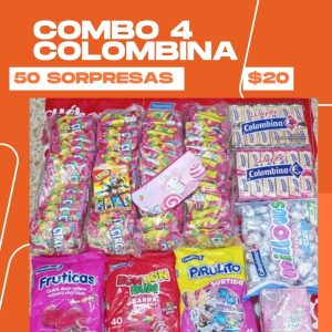 COMBO 4 COLOMBINA 50 SORPRESAS