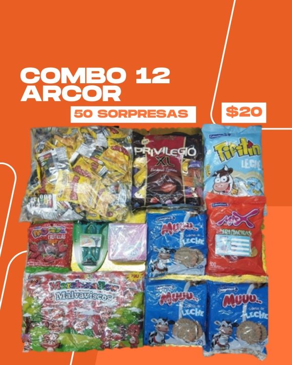 COMBO 12 ARCOR 50 SORPRESAS