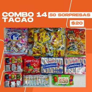 COMBO 14 50 SORPRESAS TACAO