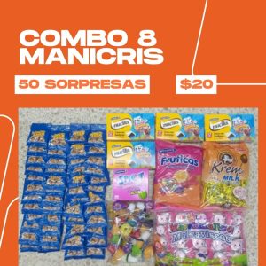 COMBO 8 MANI CRIS 50 SORPRESAS