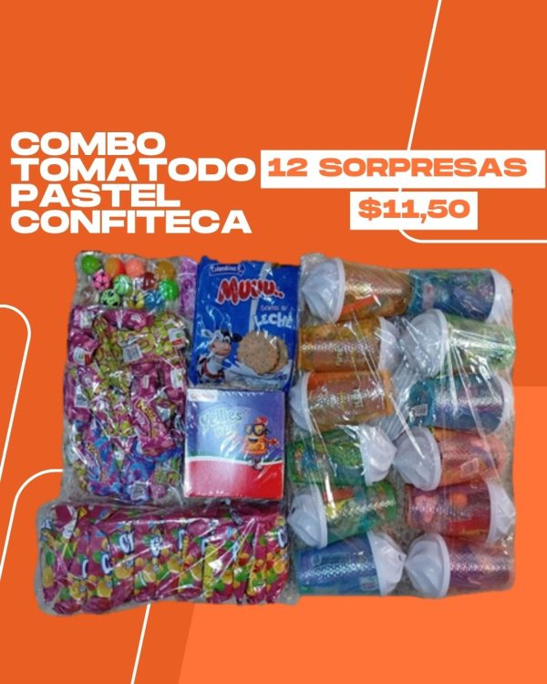 COMBO TOMATODO PASTEL 12 SORPRESAS CONFITECA