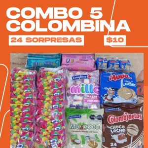 Combo 5 COLOMBINA 24 SORPRESAS