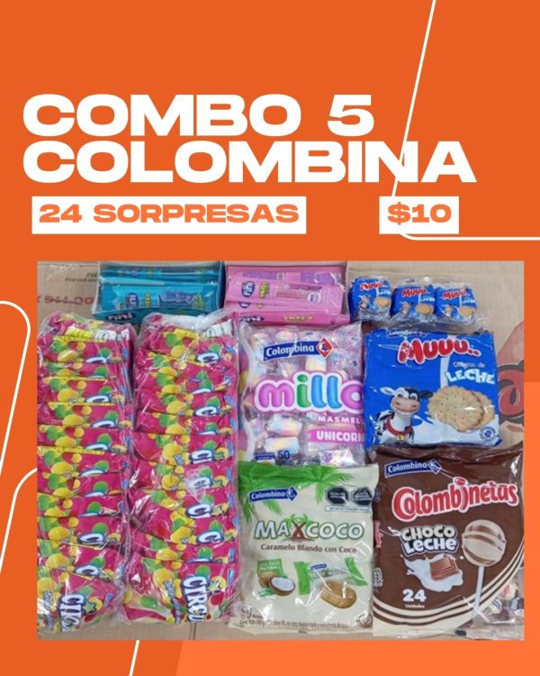 Combo 5 COLOMBINA 24 SORPRESAS