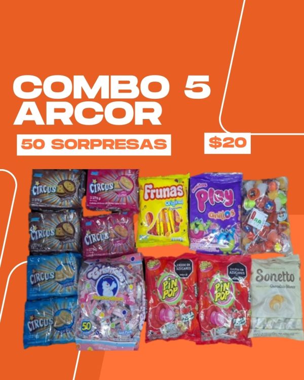 COMBO 5 ALDOR 50 SORPRESAS