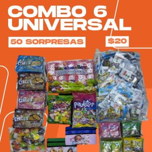 COMBO 6 50 SORPRESAS UNIVERSAL